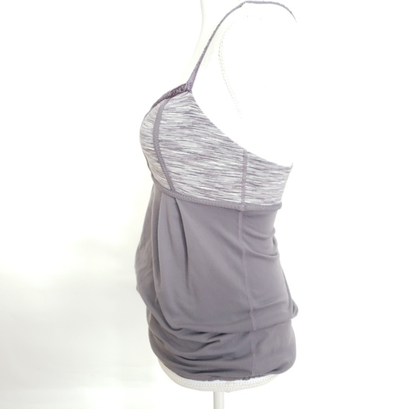 Lululemon 4 Pure Focus Bra Tank Gray Space Dye $64 - Picture 8 of 8
